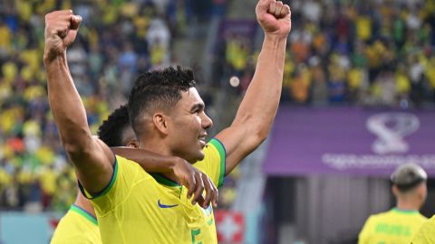 Casemiro anotó su primer gol en la Copa del Mundo Qatar 2022.