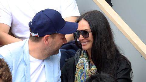 Demi Moore y Daniel Humm en el torneo Roland 2022.