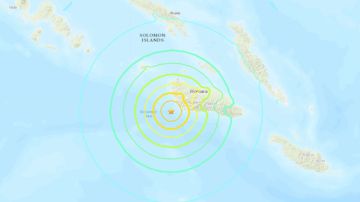 Un terremoto sacudió el martes las aguas de las Islas Salomón.