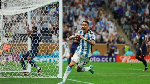 Ángel Di María anotó el segundo gol de la final contra Francia.