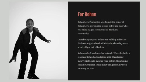 Rohan Levy murió baleado a los 15 años.