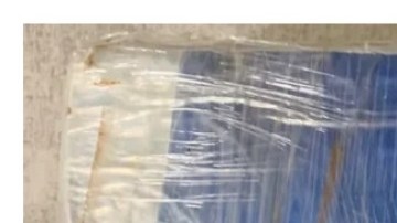 Cocaína empaquetada con foto de Joe Biden.