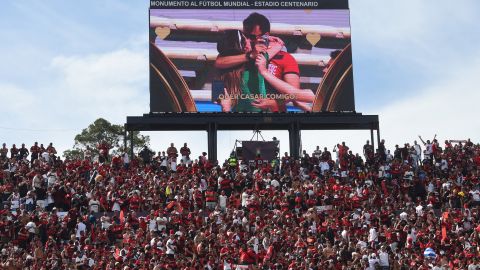 La propuesta de matrimonio fue celebrada por toda la grada luego del sí.