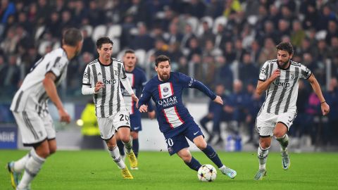 Lionel Messi contra la Juventus en la Champions League