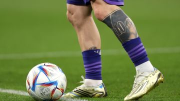 Foto referencial. Fotos de los tatuajes de Messi, capturadas durante el Mundial Qatar 2022.