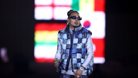 El cantante Ozuna festejó por todo lo alto el triunfo de Argentina.