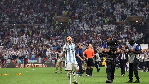 Messi protagonizó una de las celebraciones más épicas de la Copa del Mundo.