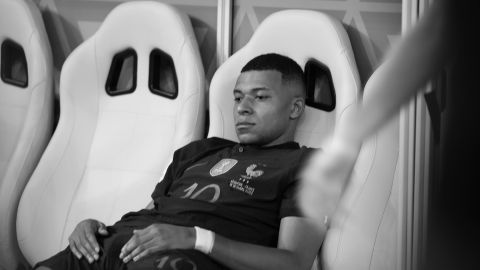 Mbappé después de perder la final de la Copa del Mundo