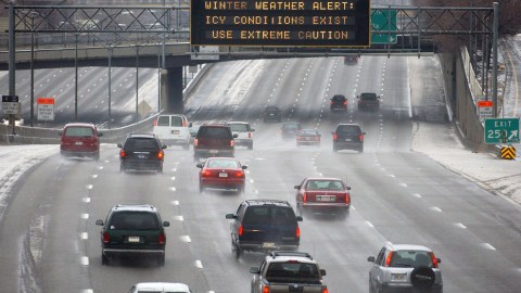 Winter Ice Storm Coats Atlanta