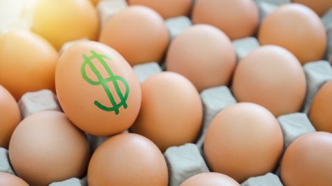 Precio elevado de los huevos