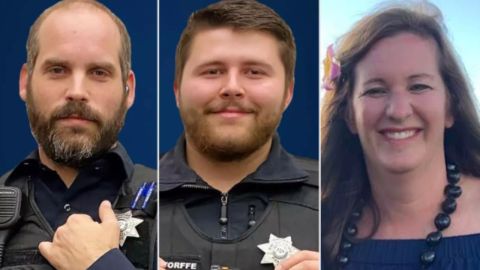 Los dos policías asesinados por Anderson.