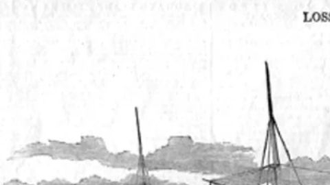 Una ilustración del SS Centroamérica, también conocido como "Barco de Oro".