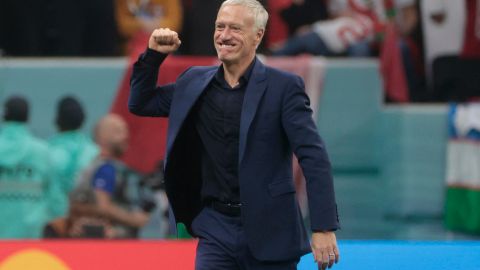 Didier Deschamps celebra su pase a la final del Mundial de Qatar 2022.