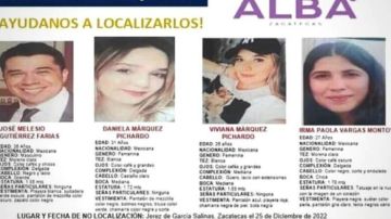 Cuatro desaparecidos en Zacatecas