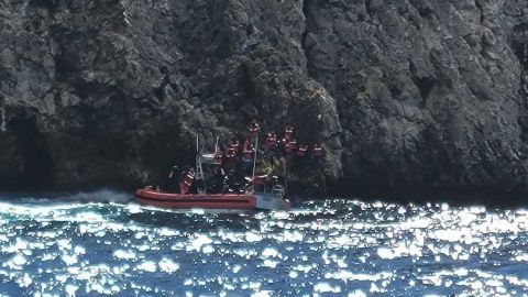 Guardia Costera en Isla Monito en Puerto Rico