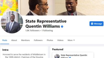 Página de Facebook del legislador Quentin Williams.
