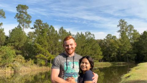 Anggy Díaz y Jared Dicus en Texas