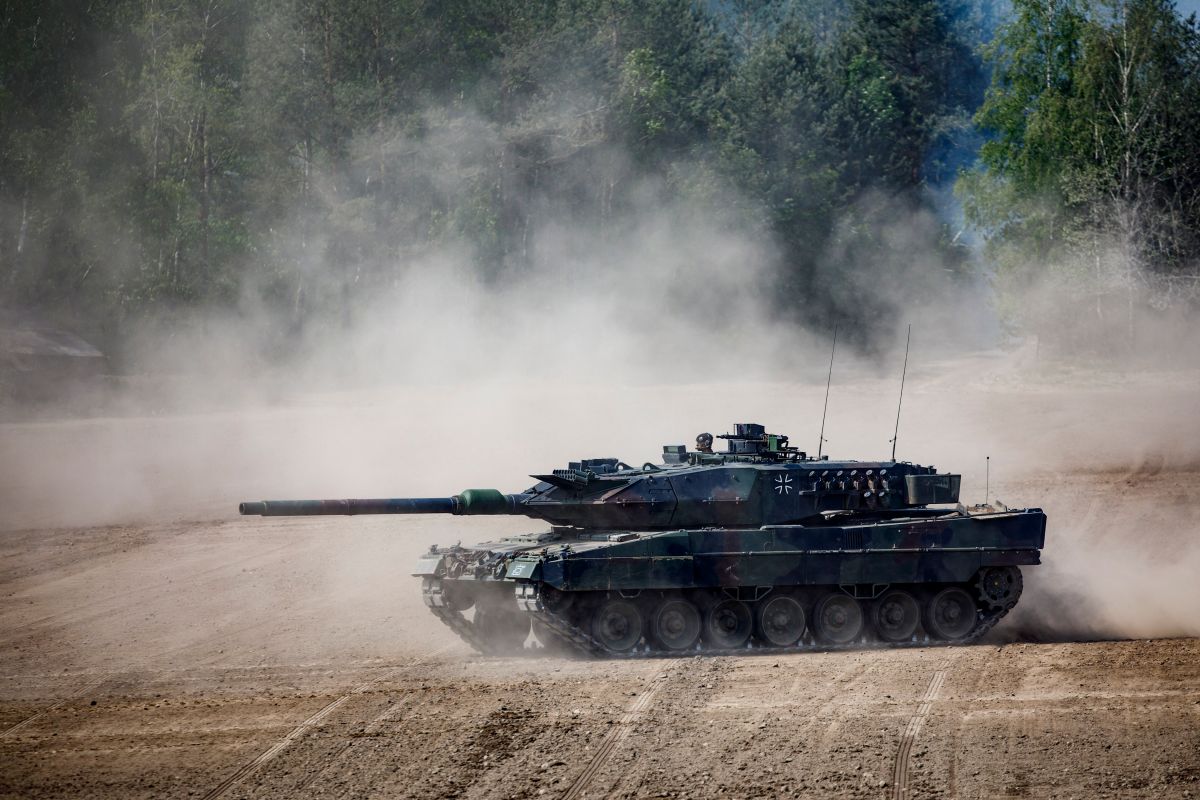 Tanque Leopard de fabricación alemana.