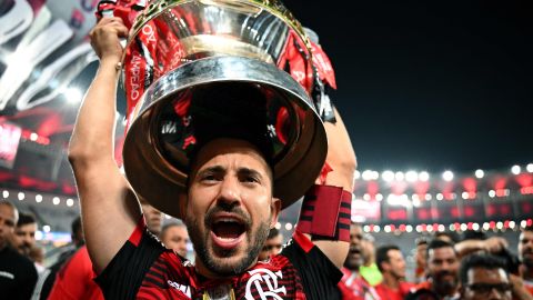 Flamengo celebrando la Copa de Brasil