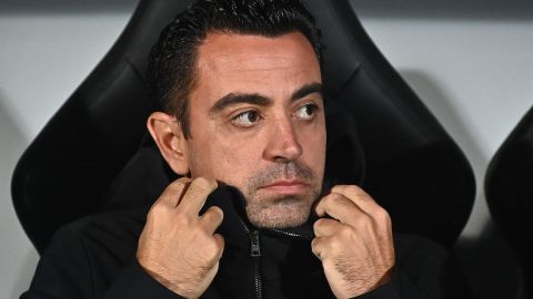 Xavi Hernández durante un encuentro de la Champions League en 2022.