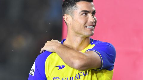 Cristiano Ronaldo durante su presentación con el Al-Nassr.