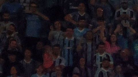 Uruguayan forward Luis Suarez (C) poses for a picture with his family during his official presentation at the Arena do Gremio Stadium in Porto Alegre, Brazil, on January 4, 2023. - Uruguayan international striker Luis Suarez has signed a two-year contract with Brazilian club Gremio. (Photo by SILVIO AVILA / AFP) (Photo by SILVIO AVILA/AFP via Getty Images)