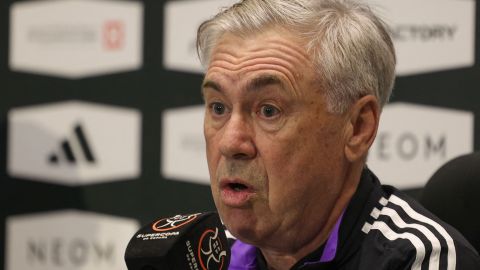 Carlo Ancelotti en rueda de prensa.