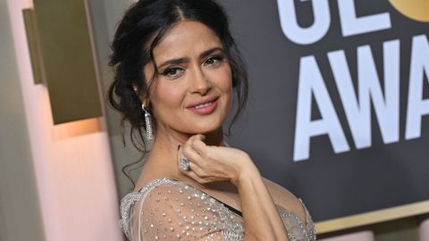 La actriz Salma Hayek fue una de las invitadas a la celebración de la boda de Marc Anthony y Nadia Ferreira.