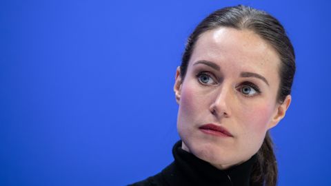 Sanna Marin en la reunión del Foro Económico Mundial en Davos, Suiza.
