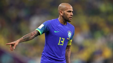 Dani Alves durante el Mundial Qatar 2022 ante Camerún.