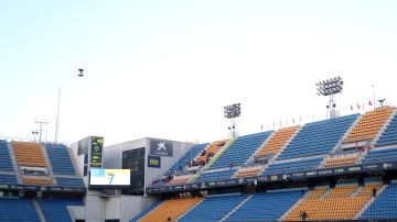 Vista del estadio del Cádiz CF donde se grabó el video.