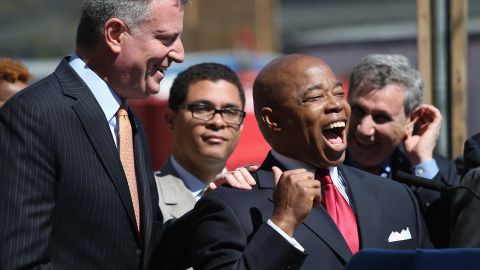 Bill De Blasio y Eric Adams, 2014.