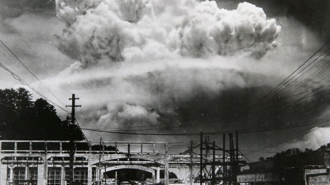 Fotografía de la bomba que fue arrojada en Nagasaki.