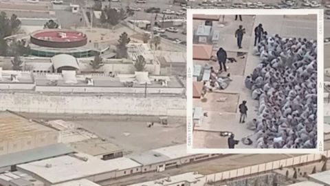 La Guardia Nacional custodia el penal de Ciudad Juárez.