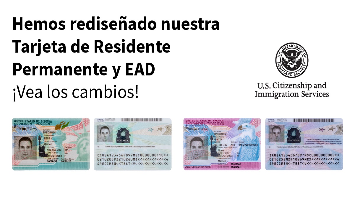 USCIS Emite Nuevas Tarjetas De Residencia Y Empleo Para Evitar Fraudes ...