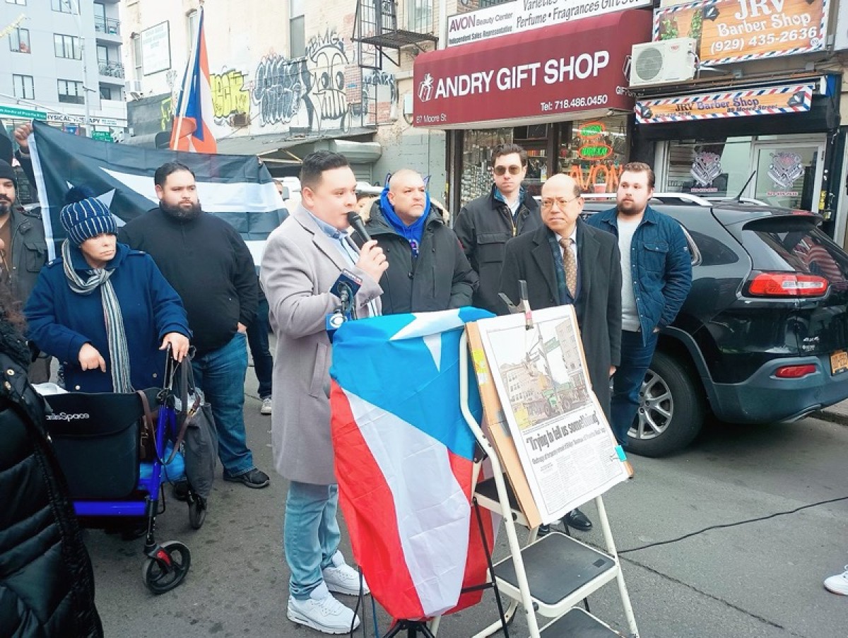 Boricuas de Williamsburg y Bushwick reclamaron explicaciones al DOT sobre la remoción del rótulo de la "Avenida de Puerto Rico" en Brooklyn.