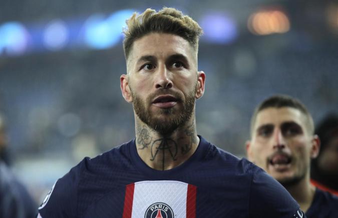Sergio Ramos durante el partido contra el Bayern de Múnich.