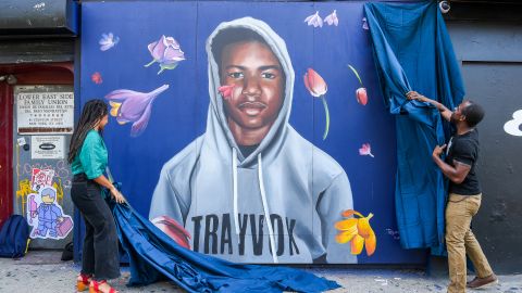 Trayvon Martin Mural Unveiling New York City