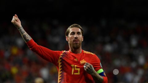 Ramos debutó en 2005 con la selección española.