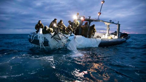 Recovery of High Altitude Surveillance Balloon Off South Carolina Coast