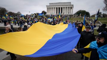 People Across North America Gather To Support Ukraine On The Anniversary Of The Russian Invasion