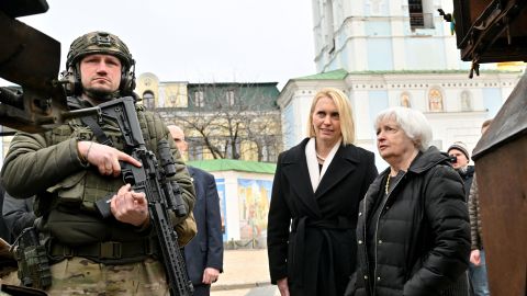 Janet Yellen en Ukrania