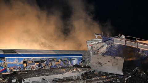 Accidente ferroviario en Evangelismos de Larissa, Grecia.
