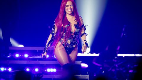 LOS ANGELES, CALIFORNIA - OCTOBER 22: Karol G performs onstage at Crypto.com Arena on October 22, 2022 in Los Angeles, California. (Photo by Emma McIntyre/Getty Images)