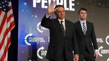 Former President Of Brazil Jair Bolsonaro Appears At Turning Point USA Event In Miami