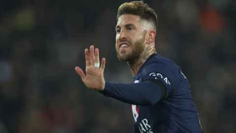 Sergio Ramos jugó los 90 minutos en la derrota del PSG.