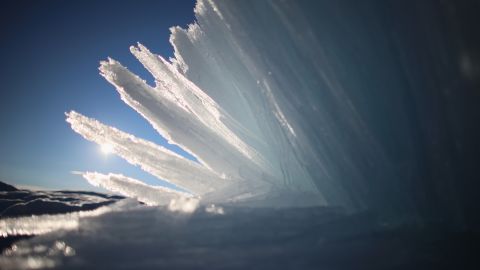 Capas de hielo perdiendo volumen en Groenlandia.