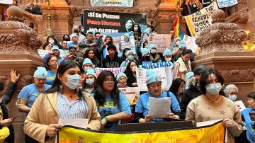Inmigrantes fueron hasta Albany a exigir a la Legislatura y a la gobernadora Hochul aprobar leyes vitales para NY