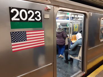 Pasajeros en el Metro de NYC.