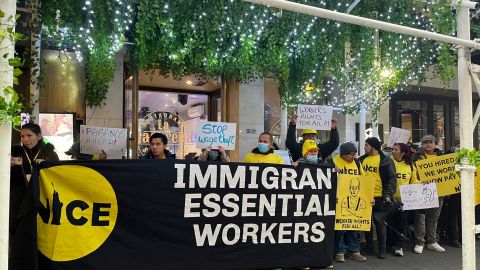 La última semana decenas de activistas han tomado dos empresas señaladas de estafas salariales en la Gran Manzana.